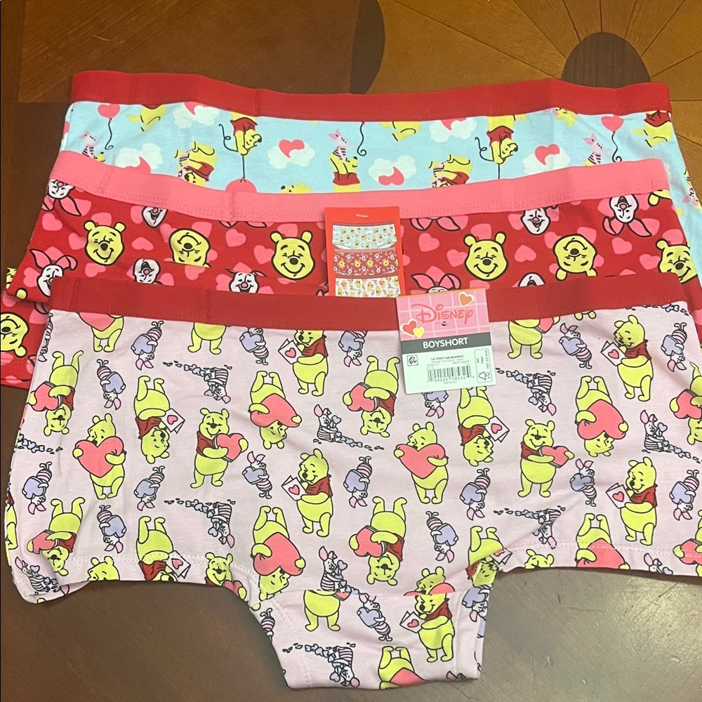 Disney Winnie the Pooh women BoyShorts - Red, Pink, Blue